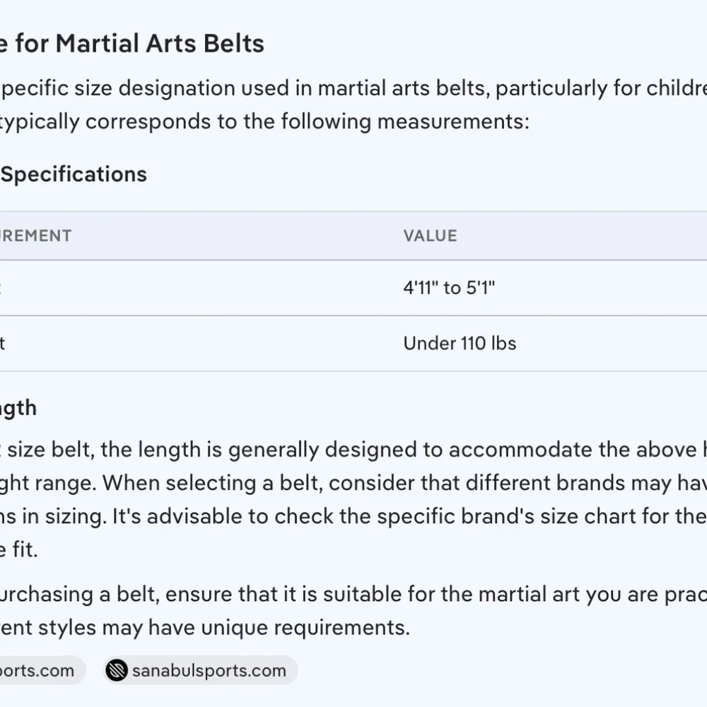 FUJI Kimono – Sports Belt, All-Purpose Martial Arts Belt